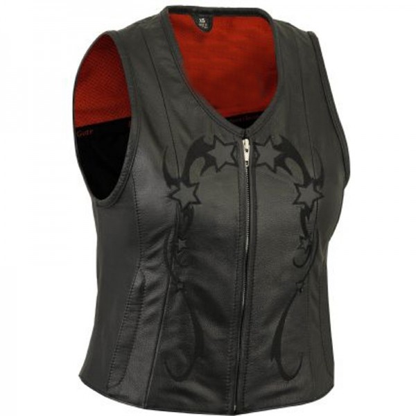 Women Leather Vest 