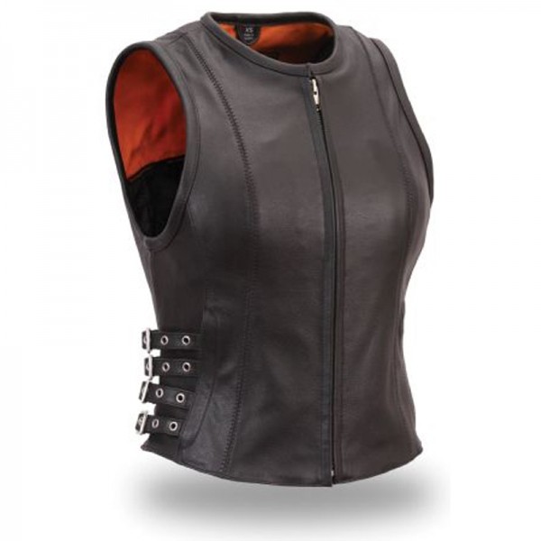 Women Leather Vest 