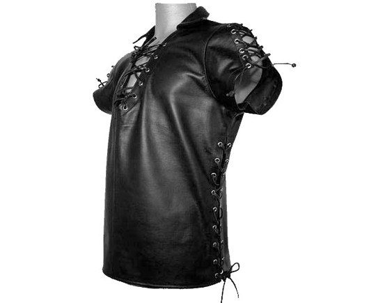 MEN LEATHER SHIRT