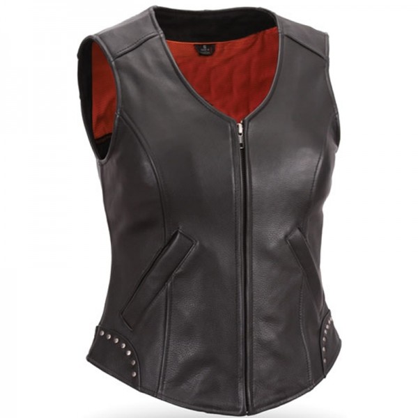 Women Leather Vest 