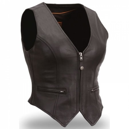Women Leather Vest 