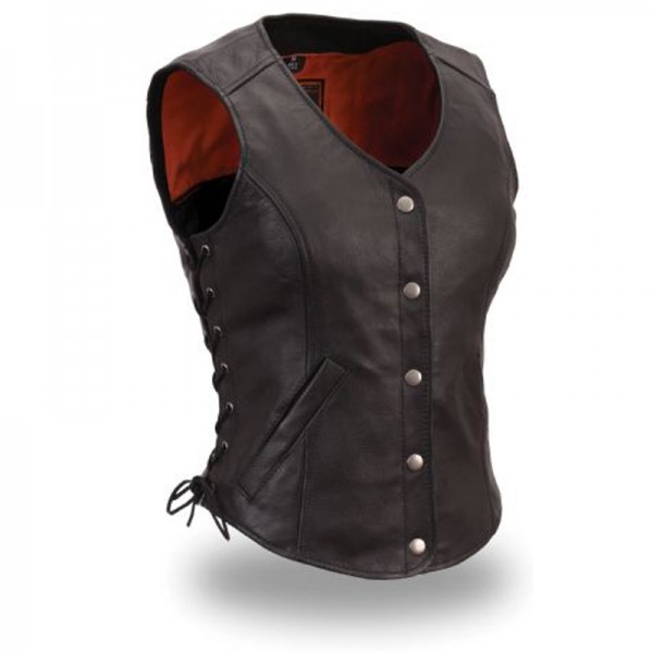 Women Leather Vest 
